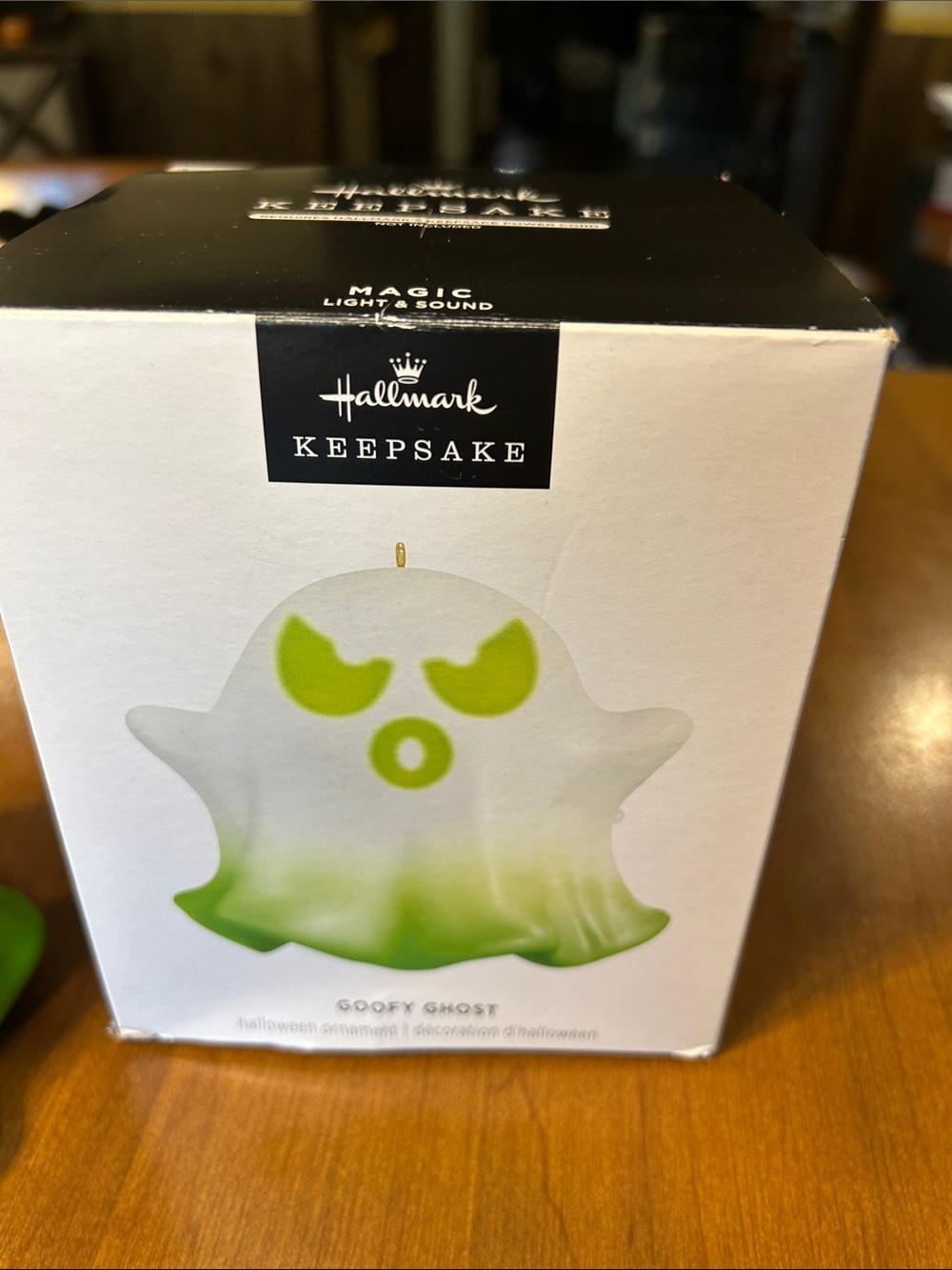 Hallmark Keepsake Green & White Goofy Ghost Ornament